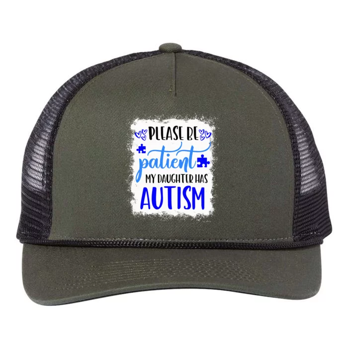 Autism Mom Shirt My Daughter Has Autism April We Wear Blue Retro Rope Trucker Hat Cap