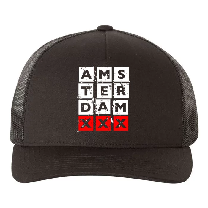 Amsterdam Red Light District Yupoong Adult 5-Panel Trucker Hat