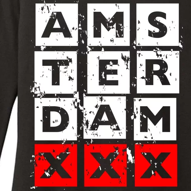 Amsterdam Red Light District Womens CVC Long Sleeve Shirt