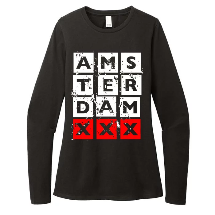 Amsterdam Red Light District Womens CVC Long Sleeve Shirt