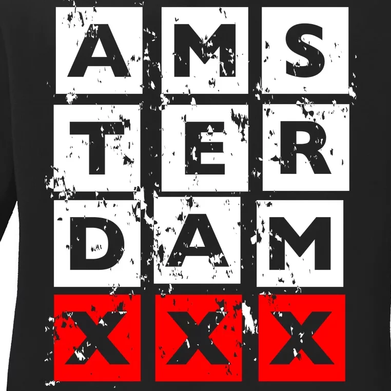 Amsterdam Red Light District Ladies Long Sleeve Shirt