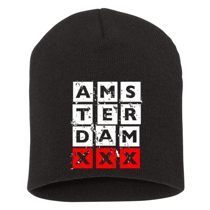 Amsterdam Red Light District Short Acrylic Beanie