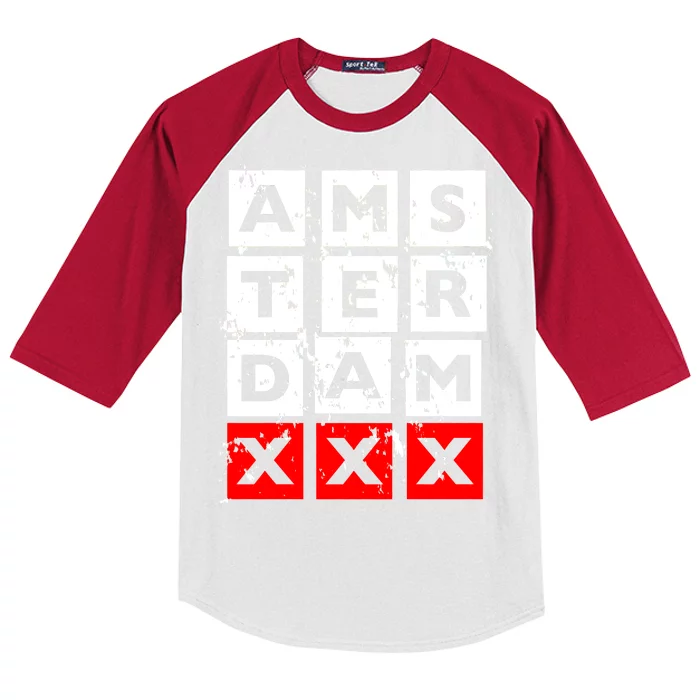 Amsterdam Red Light District Kids Colorblock Raglan Jersey