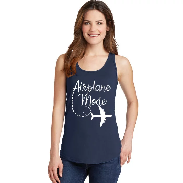 Airplane Mode Traveling Vacation Traveler Adventure Ladies Essential Tank