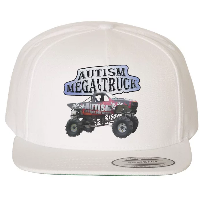 Autism Mega Truck Wool Snapback Cap