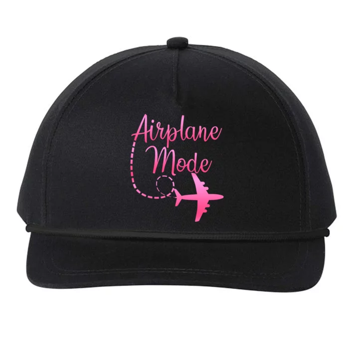 Airplane Mode Traveling Vacation And Gift Snapback Five-Panel Rope Hat