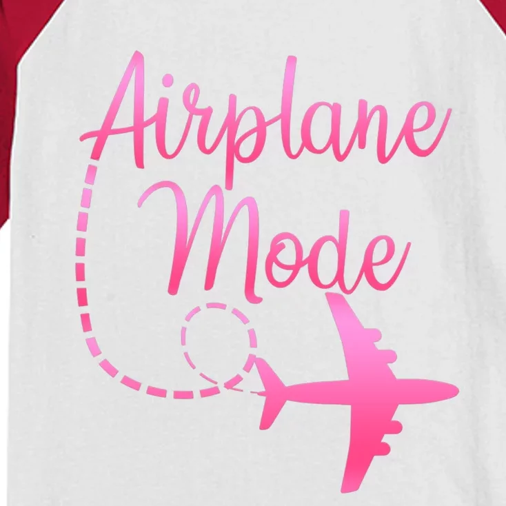 Airplane Mode Traveling Vacation And Gift Kids Colorblock Raglan Jersey