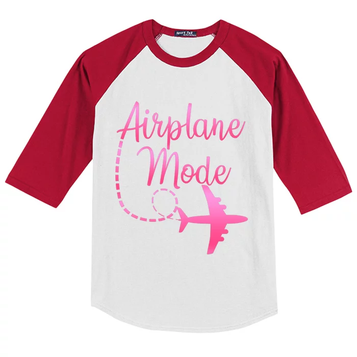 Airplane Mode Traveling Vacation And Gift Kids Colorblock Raglan Jersey