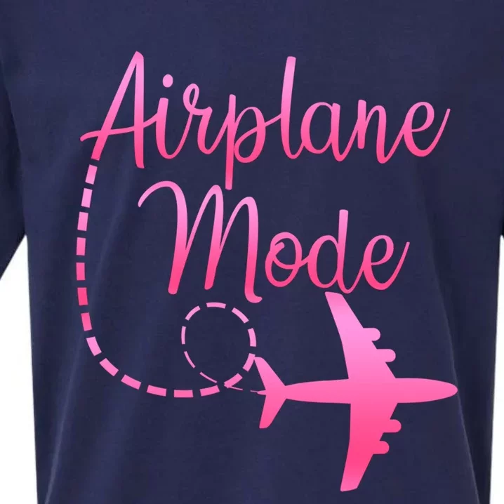 Airplane Mode Traveling Vacation And Gift Sueded Cloud Jersey T-Shirt