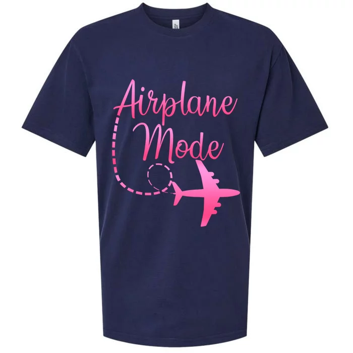 Airplane Mode Traveling Vacation And Gift Sueded Cloud Jersey T-Shirt