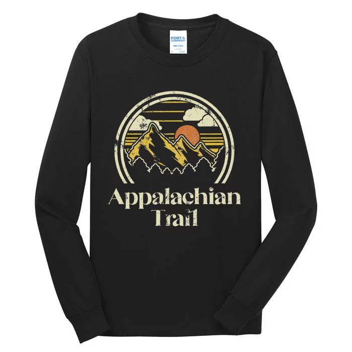 Appalachian Mountains Trail Vintage Hiking Camp Retro Tall Long Sleeve T-Shirt