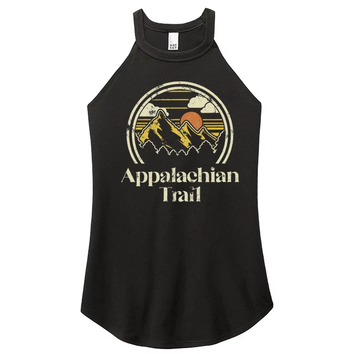 Appalachian Mountains Trail Vintage Hiking Camp Retro Women’s Perfect Tri Rocker Tank