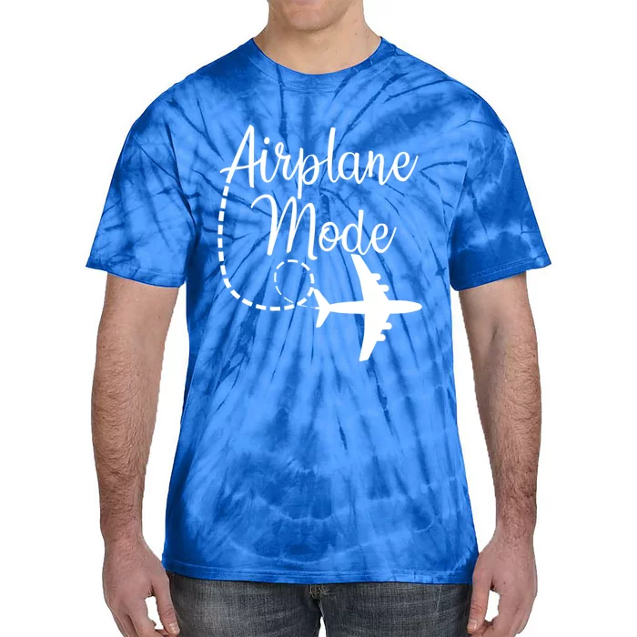 Airplane Mode Traveling Vacation Traveler Adventure Gift Tie-Dye T-Shirt