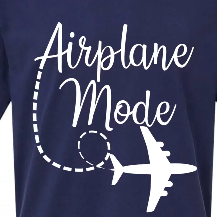 Airplane Mode Traveling Vacation Traveler Adventure Gift Sueded Cloud Jersey T-Shirt