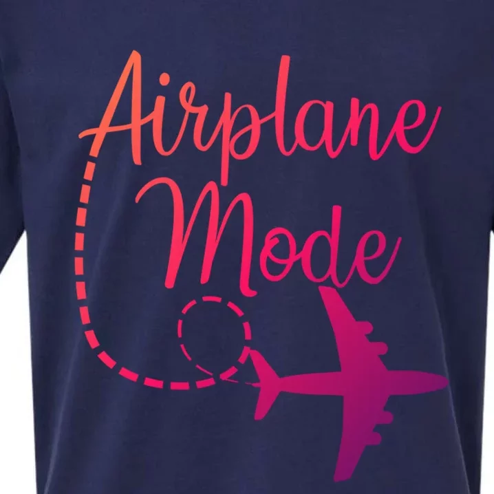 Airplane Mode Traveling Vacation Traveler Adventure Gift Sueded Cloud Jersey T-Shirt