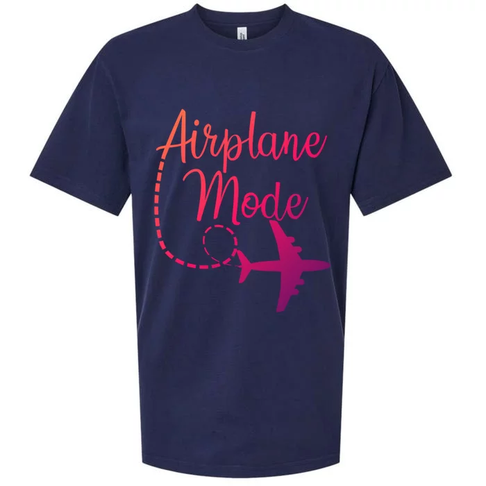 Airplane Mode Traveling Vacation Traveler Adventure Gift Sueded Cloud Jersey T-Shirt