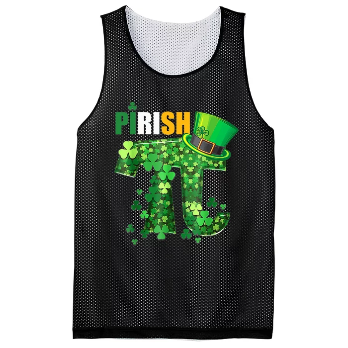 Awesome Math Teacher Shamrock St Patrick's Day Mesh Reversible Basketball Jersey Tank