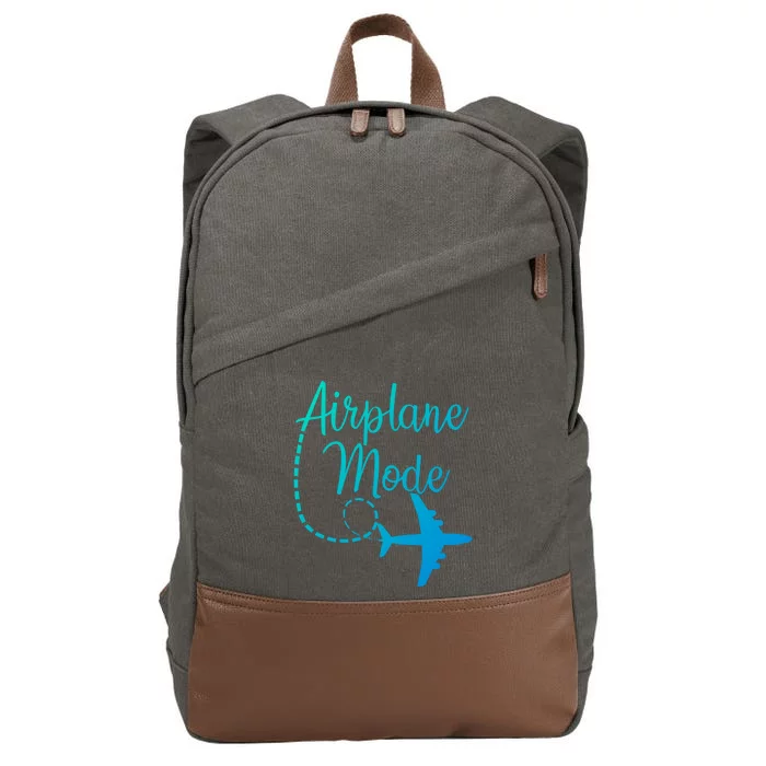 Airplane Mode Traveling Vacation Traveler Adventure Gift Cotton Canvas Backpack