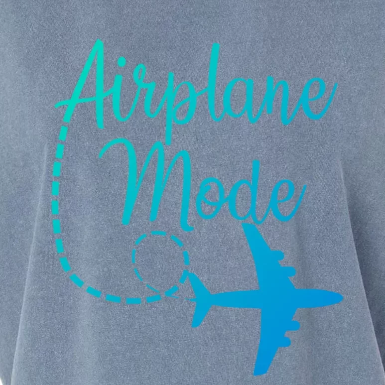 Airplane Mode Traveling Vacation Traveler Adventure Gift Garment-Dyed Women's Muscle Tee