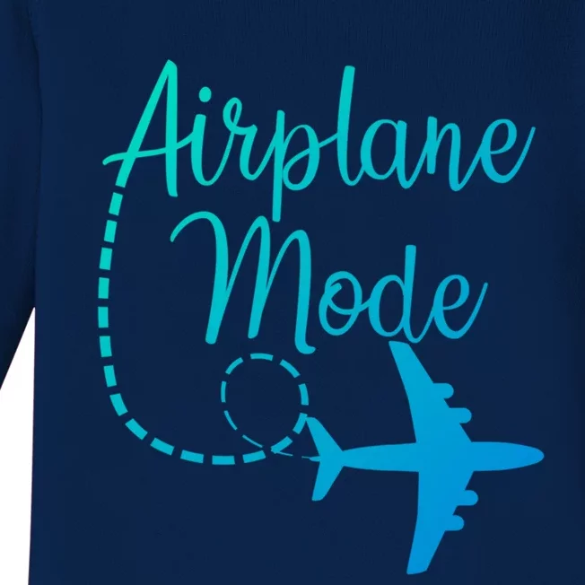 Airplane Mode Traveling Vacation Traveler Adventure Gift Baby Long Sleeve Bodysuit