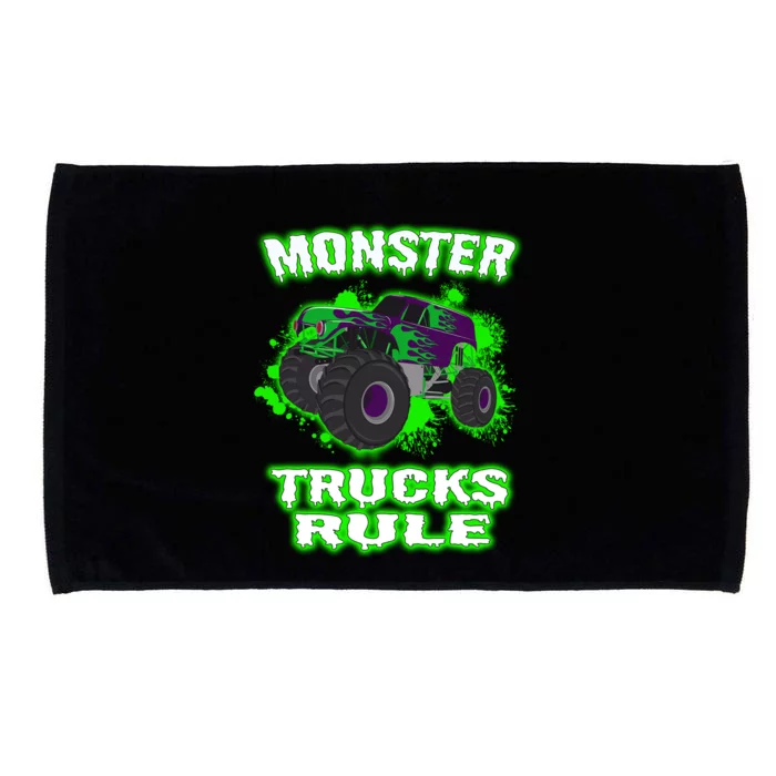 Awesome Monster Trucks Rule Microfiber Hand Towel