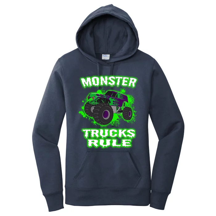 Awesome Monster Trucks Rule Women's Pullover Hoodie