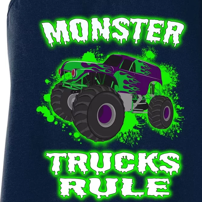 Awesome Monster Trucks Rule Women's Racerback Tank