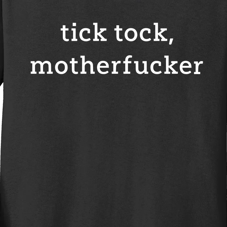 Anna Maltese Tick Tock Motherfucker Kids Long Sleeve Shirt