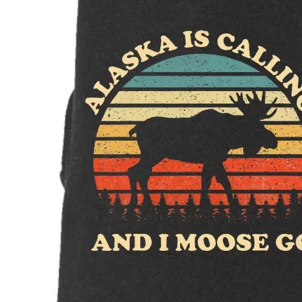 Alaska Moose Tourist Travel Doggie 3-End Fleece Hoodie