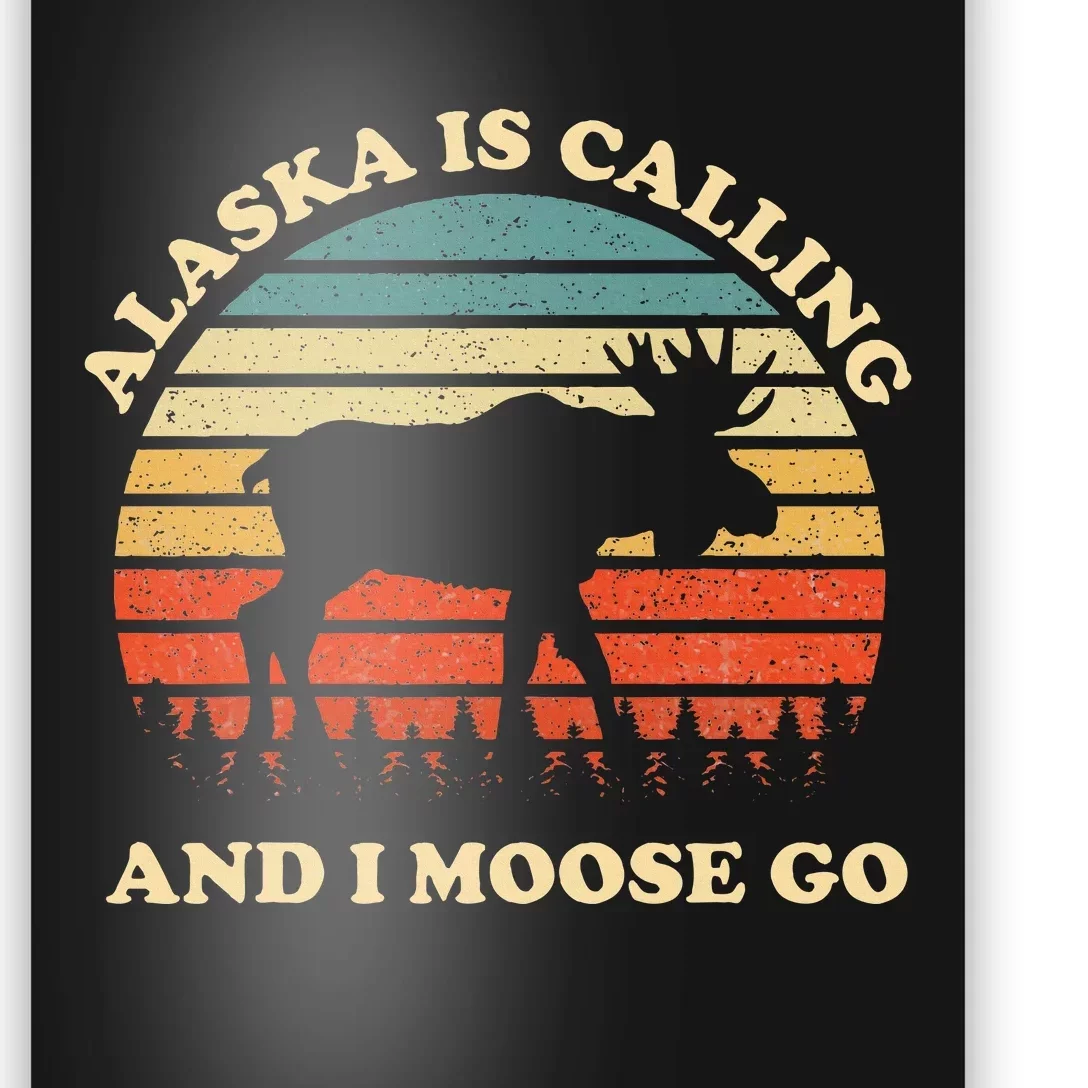 Alaska Moose Tourist Travel Poster