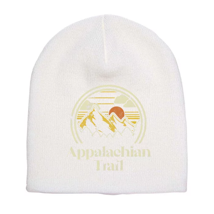 Appalachian Mountains Trail Vintage Hiking Camp Retro Short Acrylic Beanie