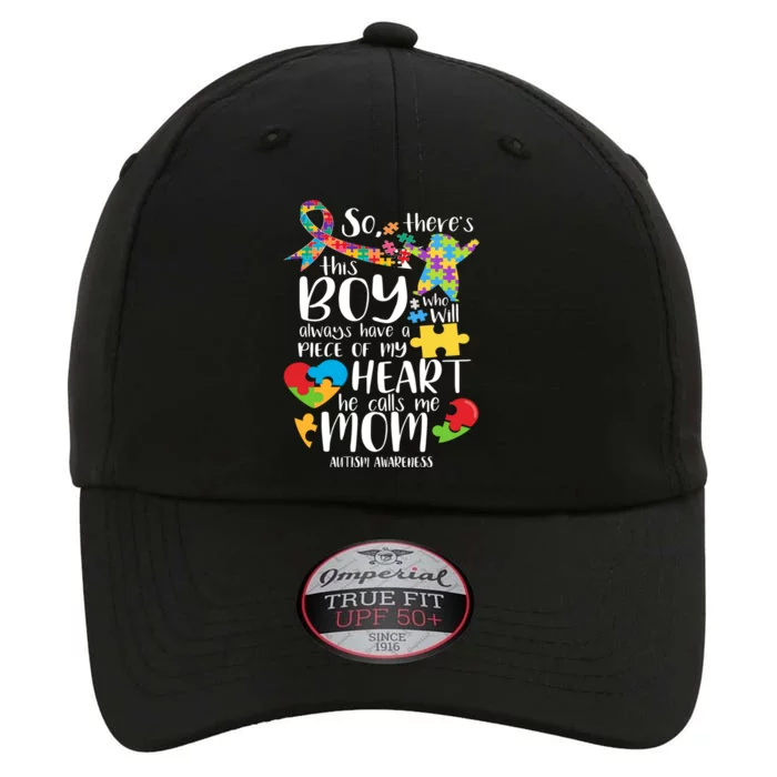 Autism Mom There's This He Calls Me Mom Autism Awareness Gift The Original Performance Cap