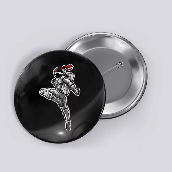 Astronaut Muay Thai Boxing Karate Kickboxing Button