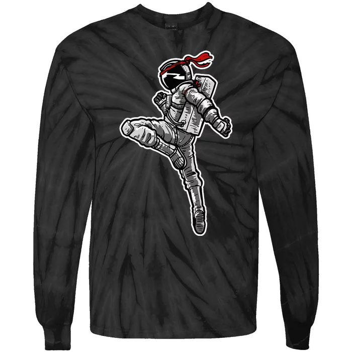 Astronaut Muay Thai Boxing Karate Kickboxing Tie-Dye Long Sleeve Shirt