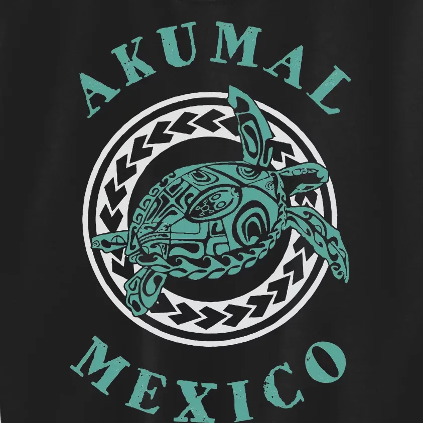 Akumal Mexico Tribal Tattoo Sea Turtle Kids Sweatshirt