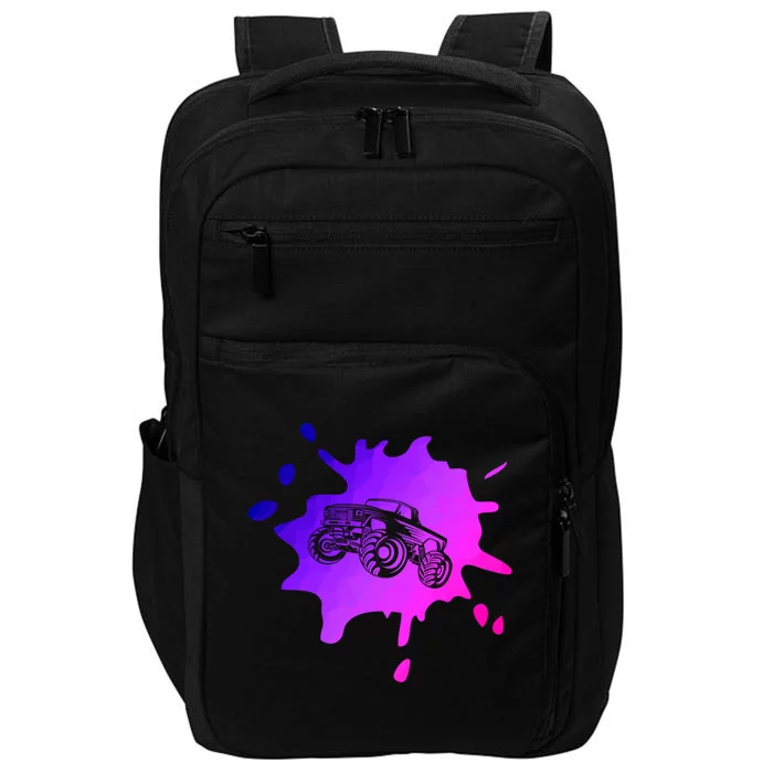 Abstract Monster Truck Driver Extreme Sports Motorsport 4x4 Cool Gift Impact Tech Backpack