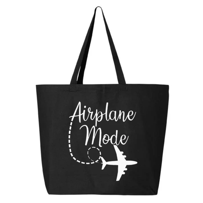 Airplane Mode Traveling Vacation Traveler Adventure Long Sleeve 25L Jumbo Tote