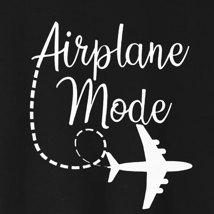 Airplane Mode Traveling Vacation Traveler Adventure Long Sleeve Women's Crop Top Tee