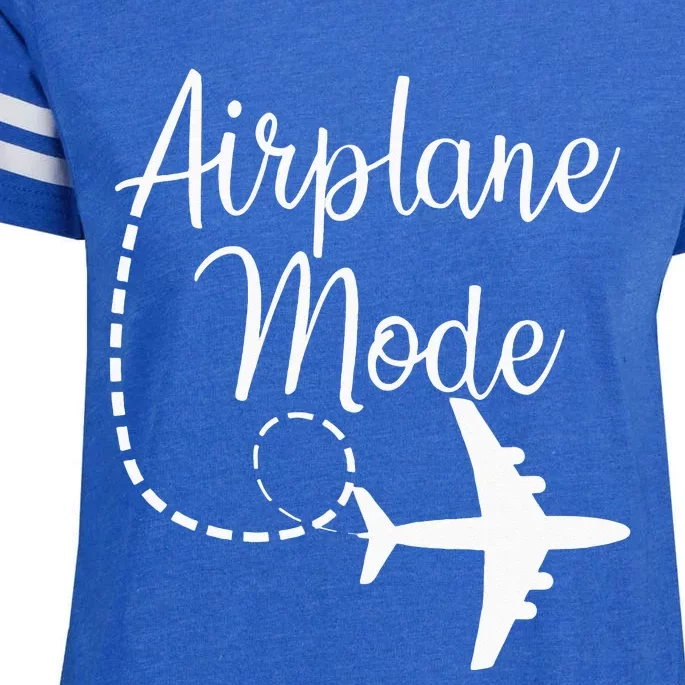 Airplane Mode Traveling Vacation Traveler Adventure Long Sleeve Enza Ladies Jersey Football T-Shirt