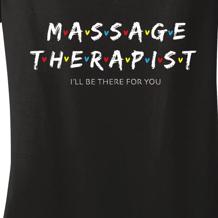 Adorable Massage Therapist Christmas Gift For Therapy Women's V-Neck T-Shirt