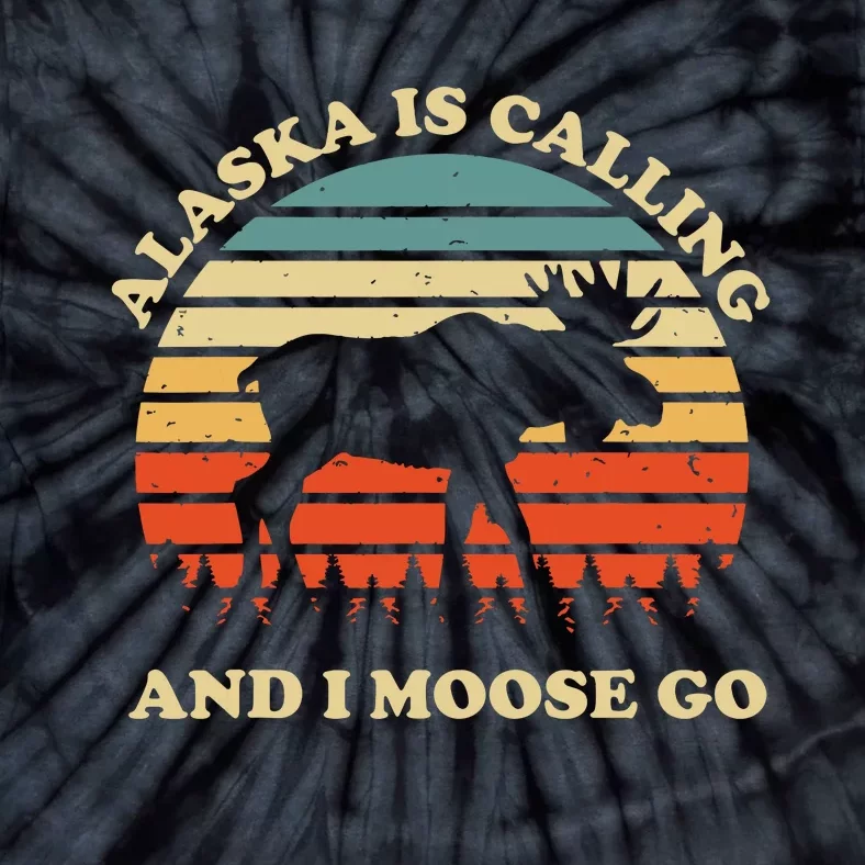 Alaska Moose Tourist Travel Funny Tie-Dye T-Shirt