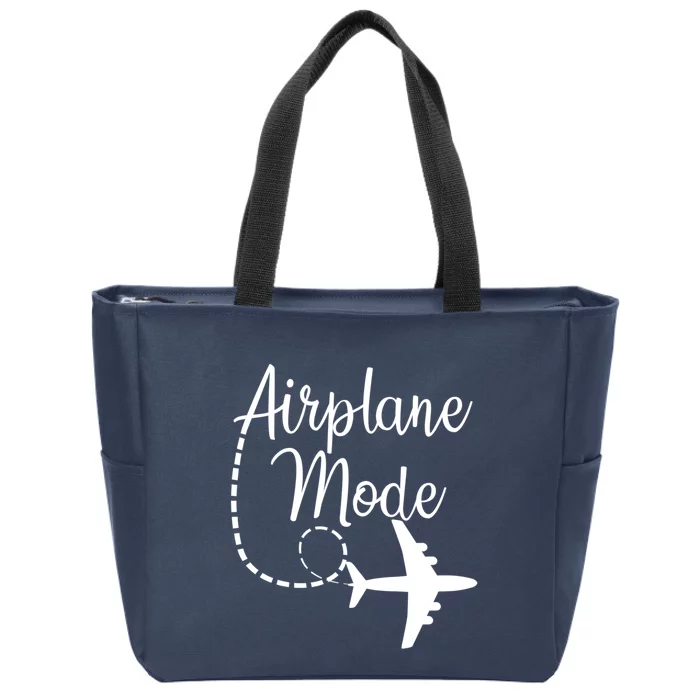 Airplane Mode Traveling Vacation Funny Gift For Traveler Adventure Gift Zip Tote Bag