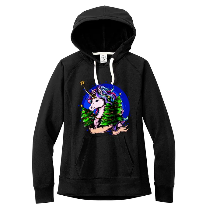 A Magical Unicorn Christmas Women's Fleece Hoodie