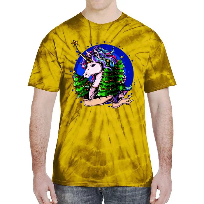 A Magical Unicorn Christmas Tie-Dye T-Shirt