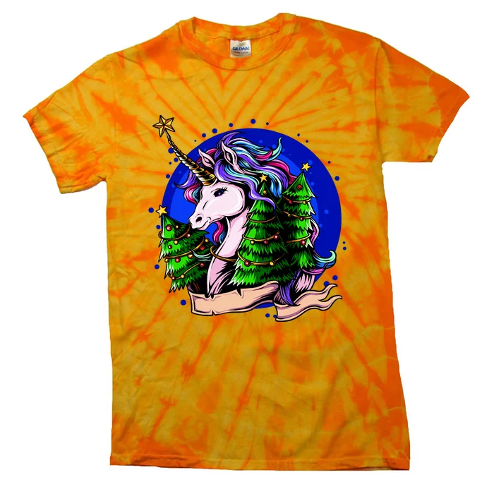 A Magical Unicorn Christmas Tie-Dye T-Shirt