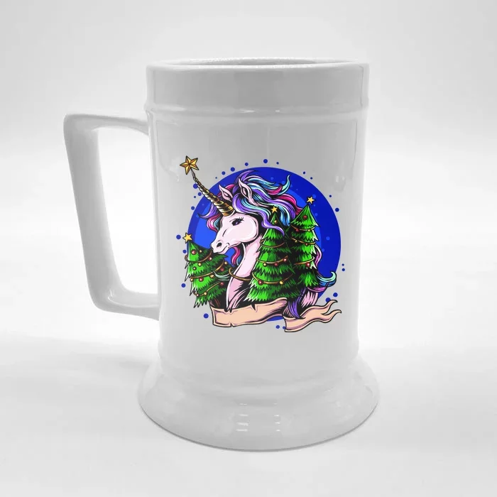 A Magical Unicorn Christmas Front & Back Beer Stein