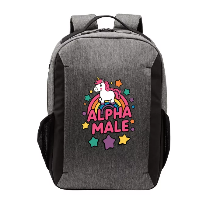 Alpha Male Unicorn Funny Embarrassing Joke Ironic Vector Backpack