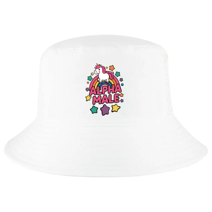 Alpha Male Unicorn Funny Embarrassing Joke Ironic Cool Comfort Performance Bucket Hat