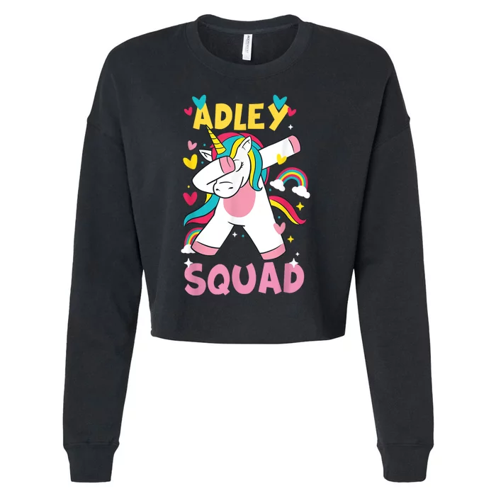 Adley Merch Unicorn Design Cropped Pullover Crew