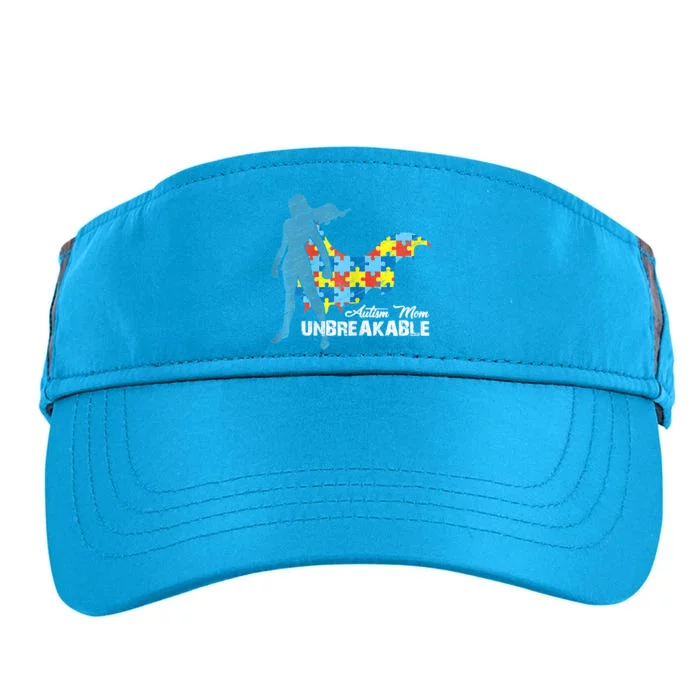 Autism Mom Unbreakable Autism Awareness Puzzle Gift Adult Drive Performance Visor